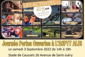 Journée Portes Ouvertes ASPTT ALBI Samedi 3 Septembre 2022